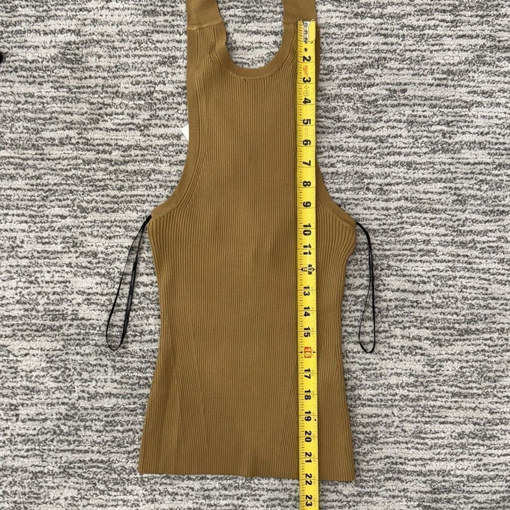 Zimmermann Camel Ribbed Halter Tank Top - Picture 9 of 15